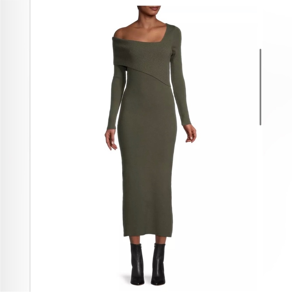 Olive Green Sweater Dress